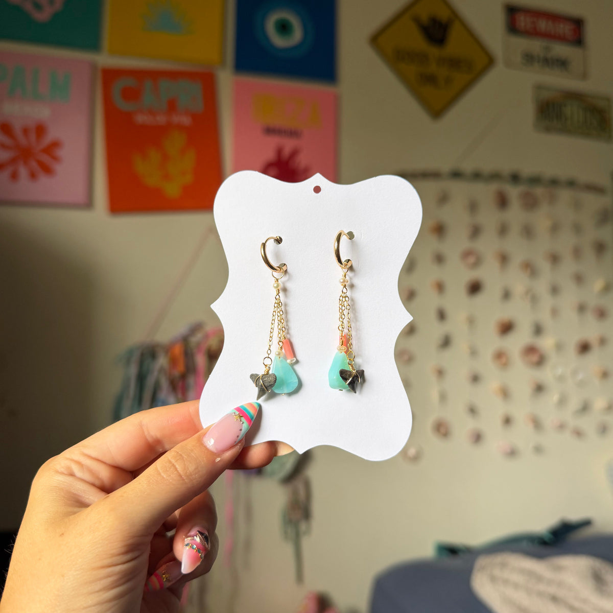 CORAL COVE DANGLE EARRINGS