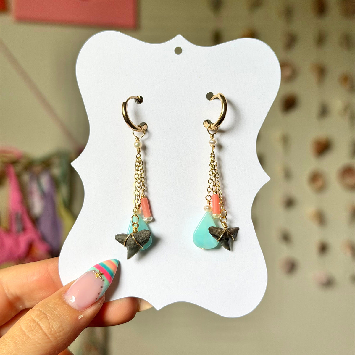 CORAL COVE DANGLE EARRINGS